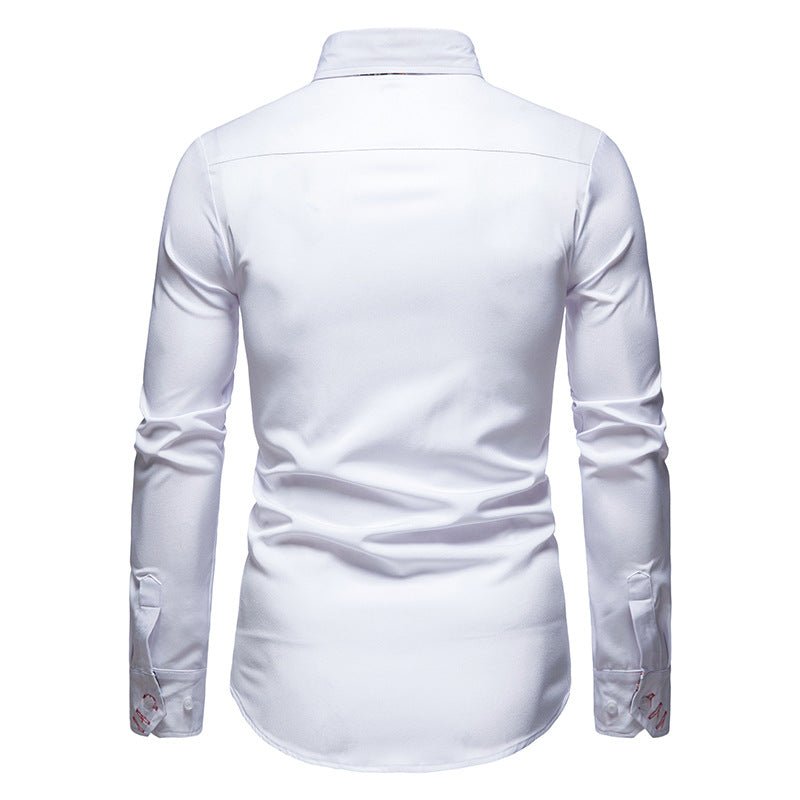 Casual Long Sleeve Shirt for Men | Tailored Fit | White1