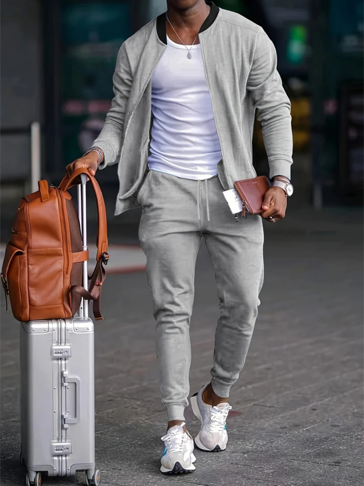 Casual Two-Piece Set for Men | Comfortable | Gray