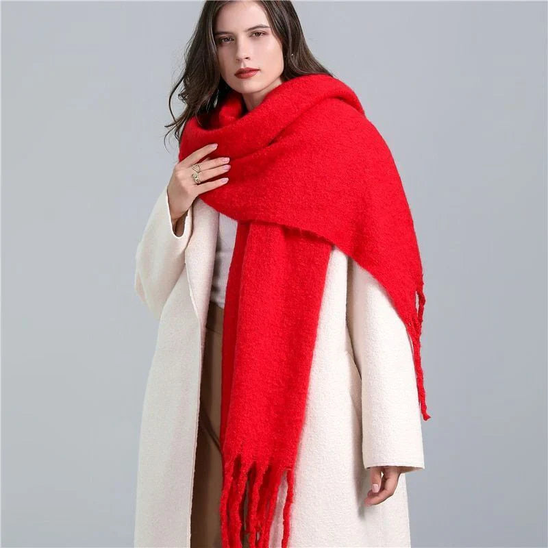 Checked Scarf for Women | Generously Sized | Red