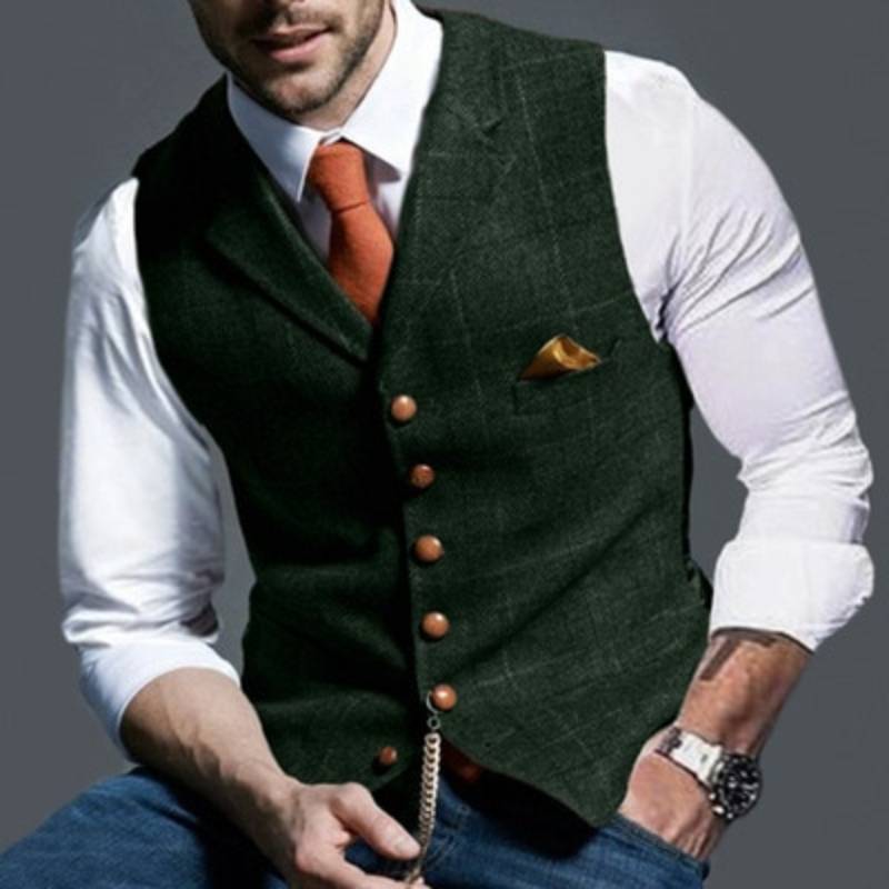 Checked Waistcoat for Men | Tailored Fit