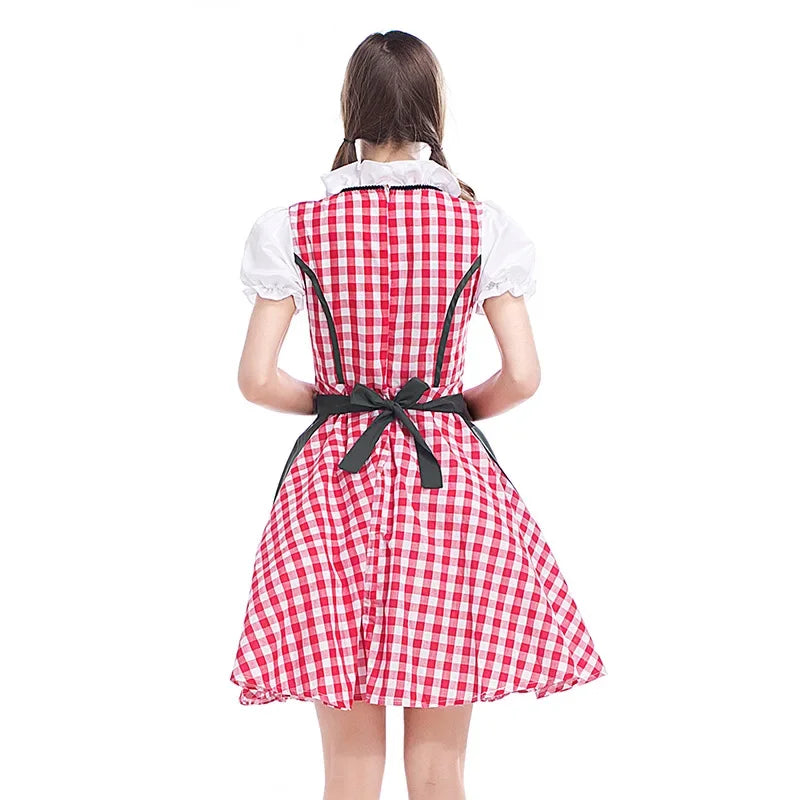 Checkered Inspired Dirndl Dress | Oktoberfest Outfit | Black1
