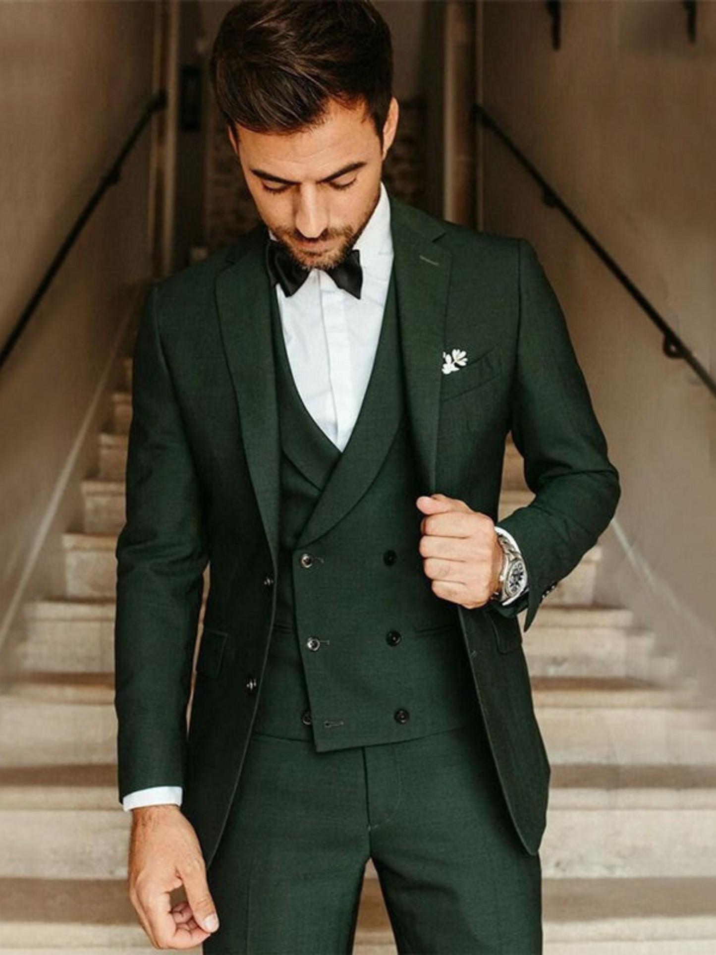 Classic 3-Piece Suit Set for Men | Tailored Fit | Green