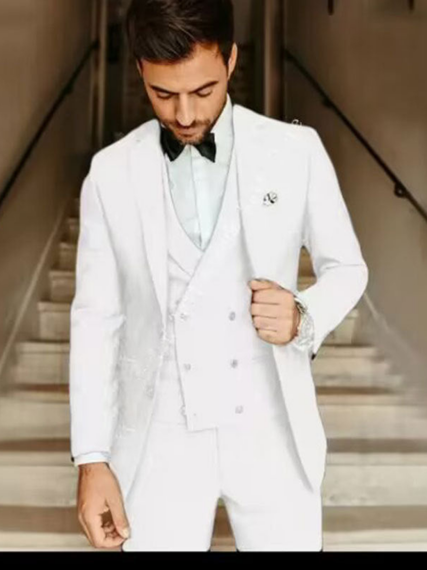 Classic 3-Piece Suit Set for Men | Tailored Fit | White