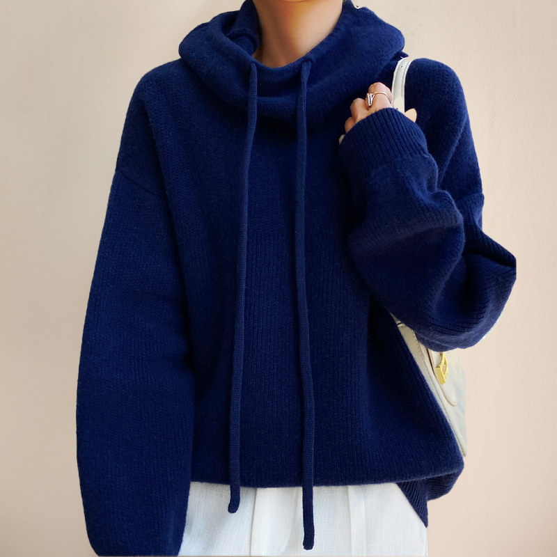 Classic Turtleneck Sweater for women | Relaxed Fit | Blue