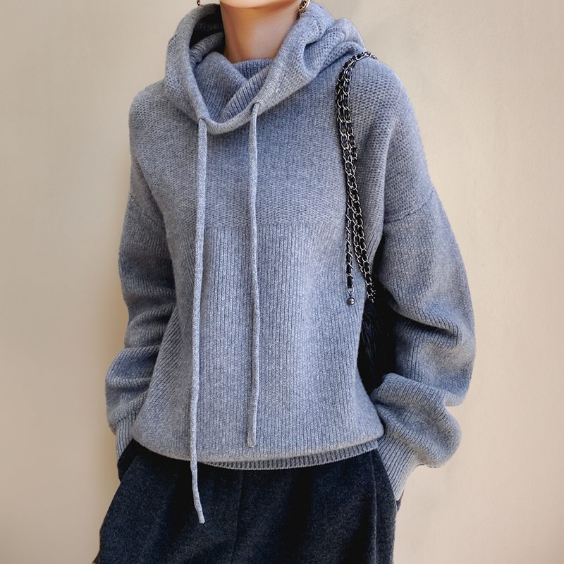 Classic Turtleneck Sweater for women | Relaxed Fit | Gray