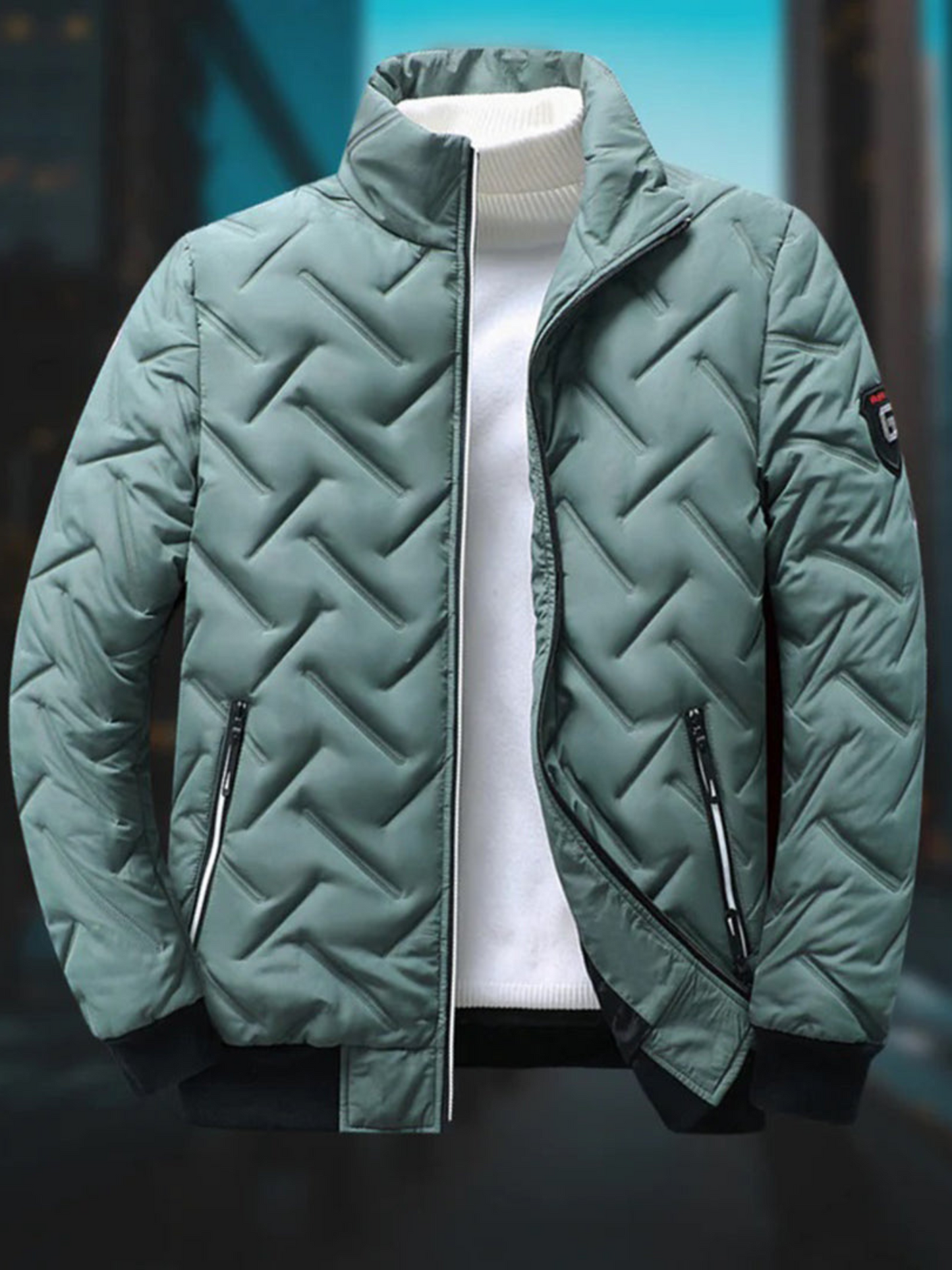 Climate-Resistant Jacket for Men | Winter | Blue Green