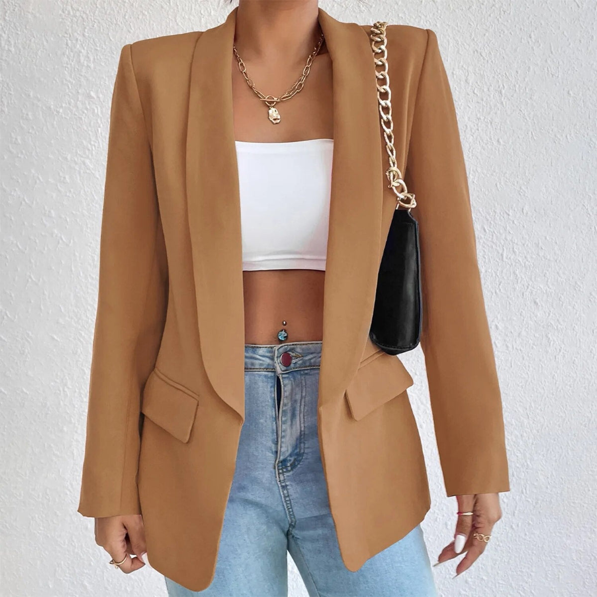  Comfy Blazer for Women | Tailored Fit | Khaki
