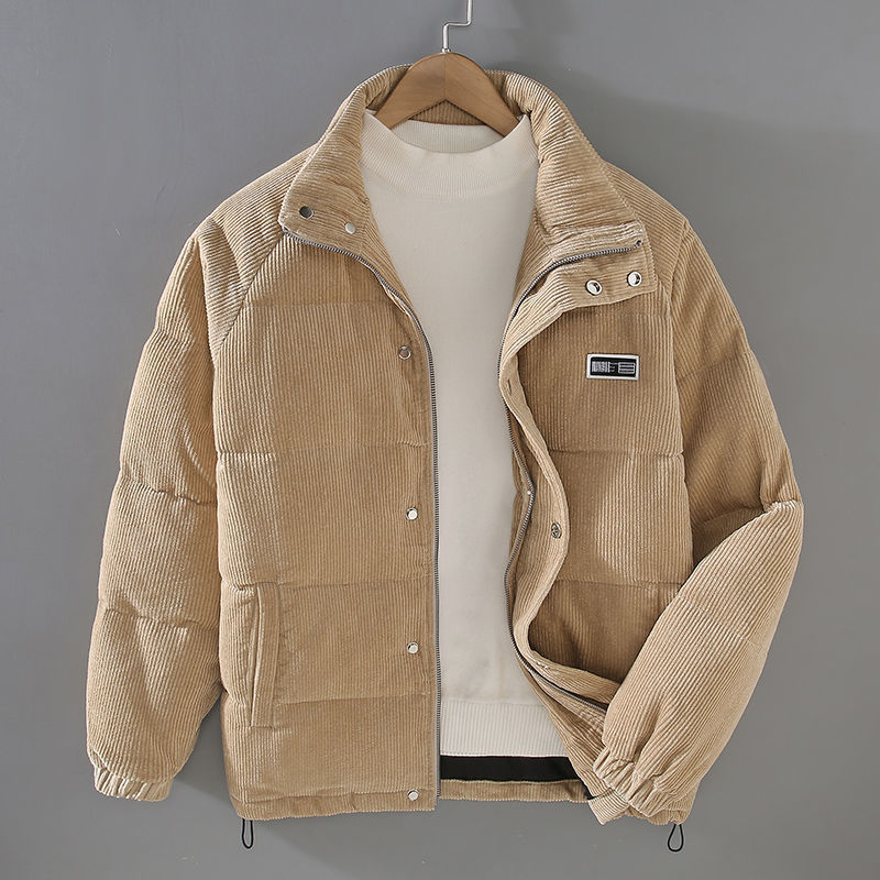 Corduroy Jacket for Men | Full-Zip Design | Winter | Khaki