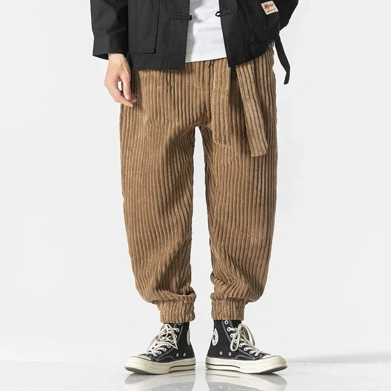 Corduroy Trouser for Men  | Relaxed Jogger Style | Brown