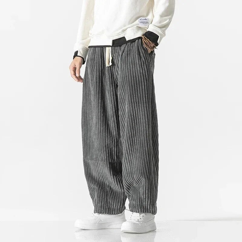 Corduroy Trouser for Men  | Relaxed Jogger Style | gray