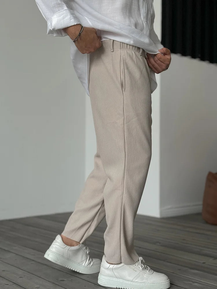 Corduroy  Trousers for Men, Loose Fit | Casual | Beige1