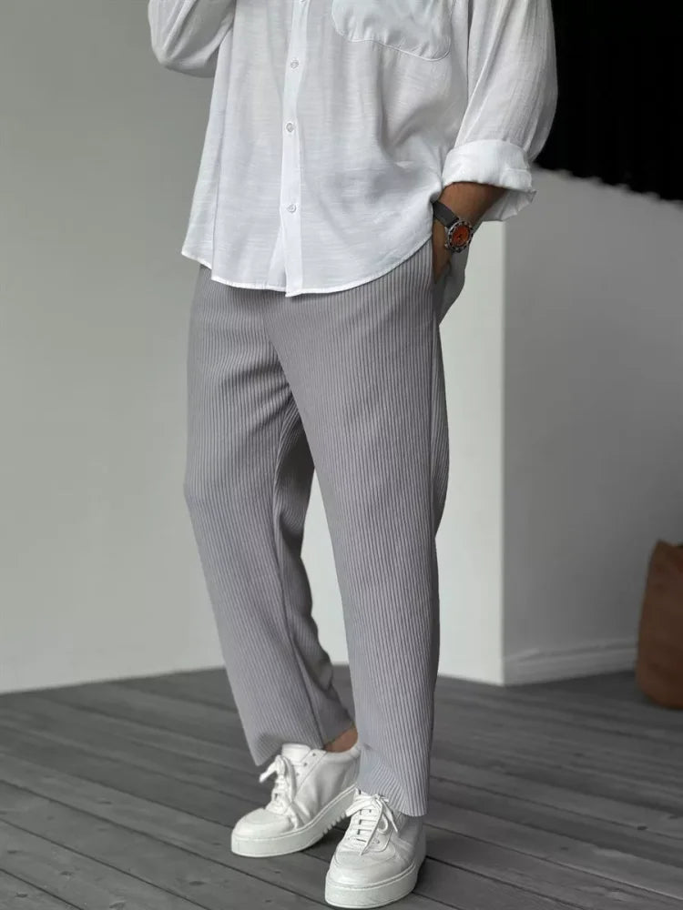 Corduroy  Trousers for Men, Loose Fit | Casual | Gray