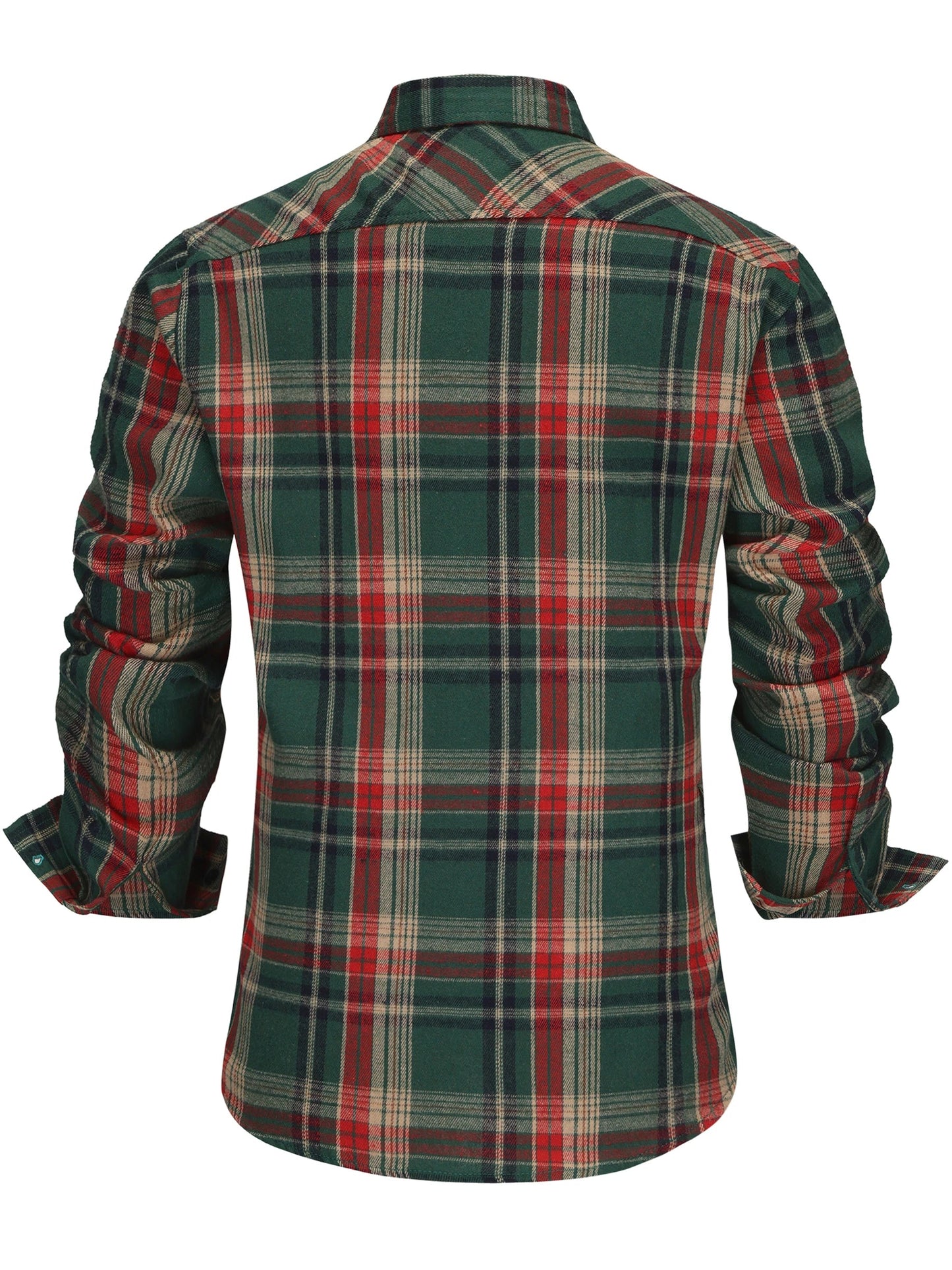 Cotton Long-Sleeve Shirt for Men | Classic Fit | Green1