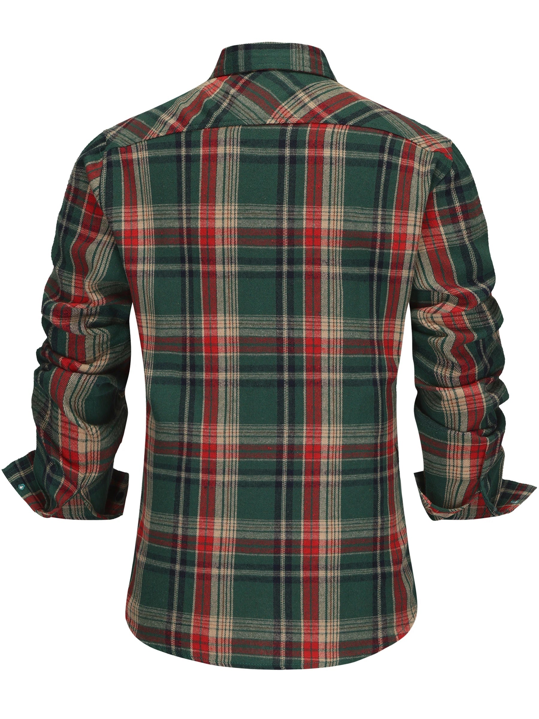 Cotton Long-Sleeve Shirt for Men | Classic Fit | Green1