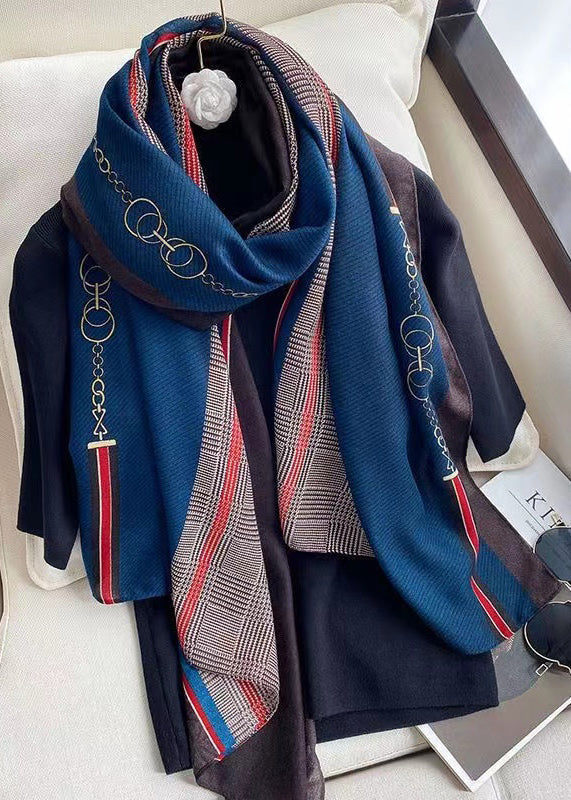 Cotton Scarf for Men & Women | Lightweight Print Design | Blue