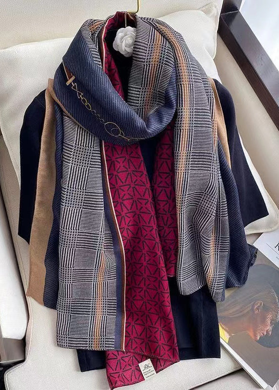 Cotton Scarf for Men & Women | Lightweight Print Design | Navy