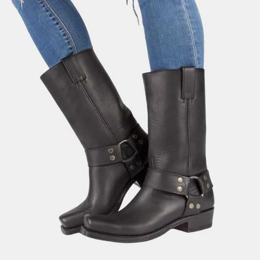 Cowboy Boots for Men | Slim Fit Leather | Mid-Calf Length | Back