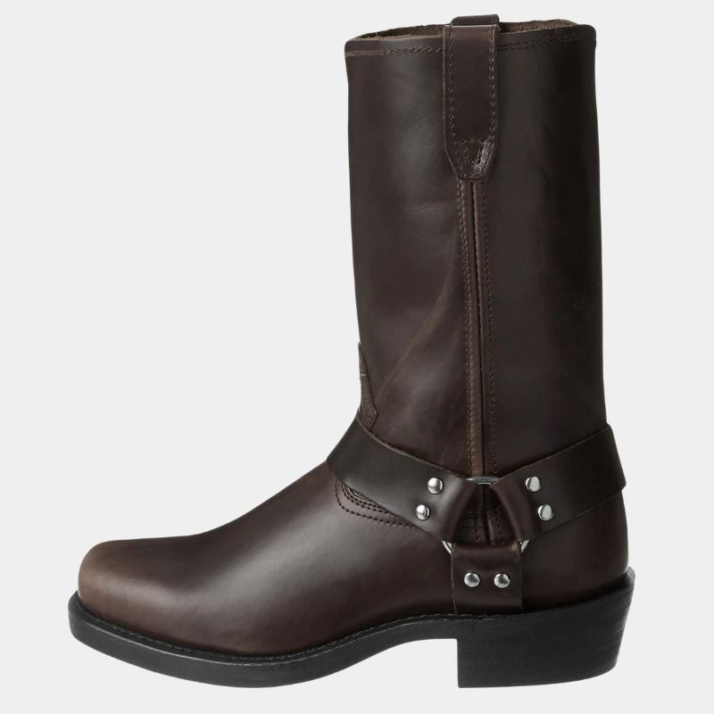 Cowboy Boots for Men | Slim Fit Leather | Mid-Calf Length | Dark Brown