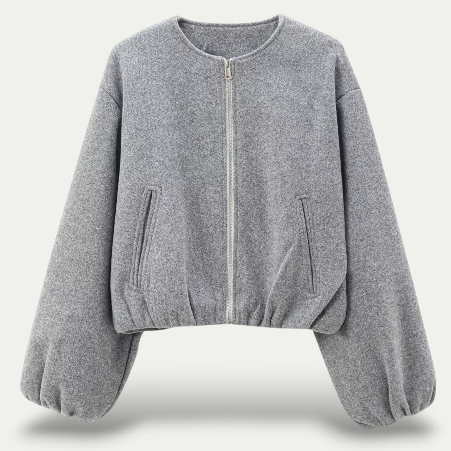Cropped Cardigan for Women | Lightweight | Gray
