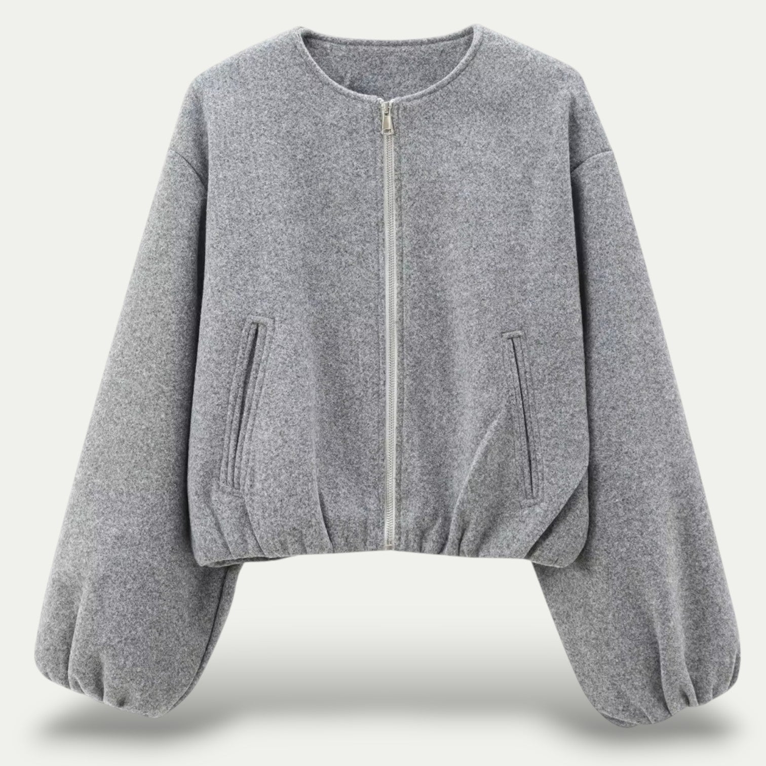 Cropped Cardigan for Women | Lightweight | Gray