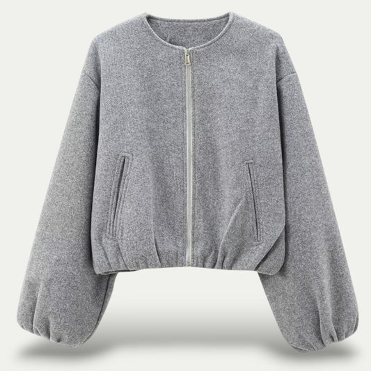 Cropped Cardigan for Women | Lightweight | Gray