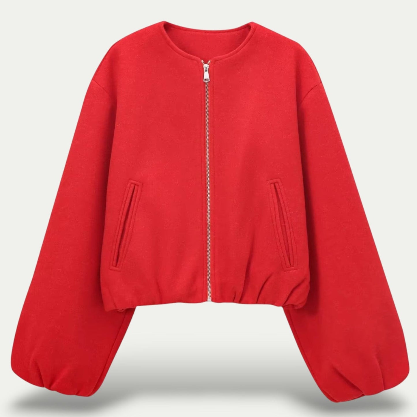 Cropped Cardigan for Women | Lightweight | Red