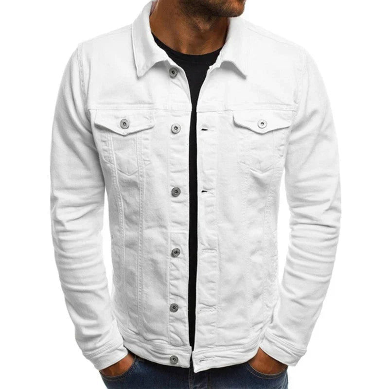 Denim Jacket for Men | Tailored Fit, Durable Denim | White