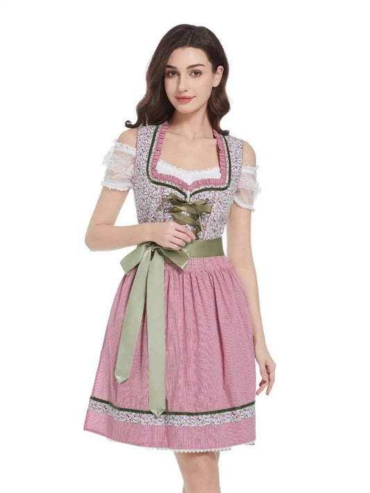Dirndl Dress | Traditional Bavarian Design | Oktoberfest | Pink