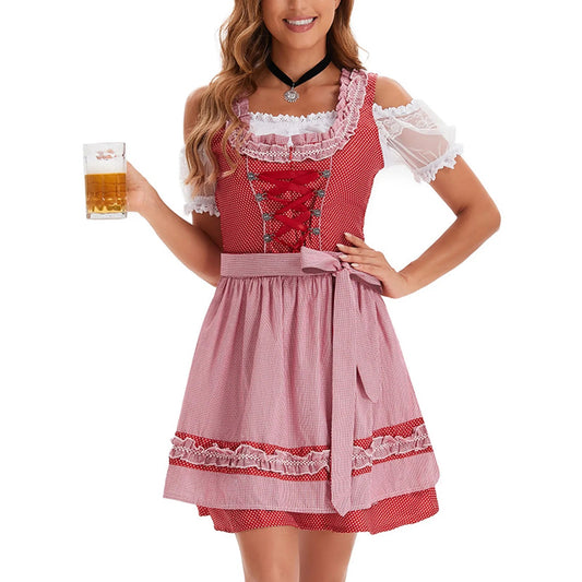 Dirndl Dress for Women | Traditional Design | Oktoberfest | Red