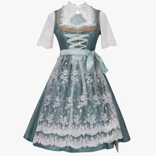 Dirndl Dress for Women | Lace-Up Detail, Knee-Length | Elegant 0