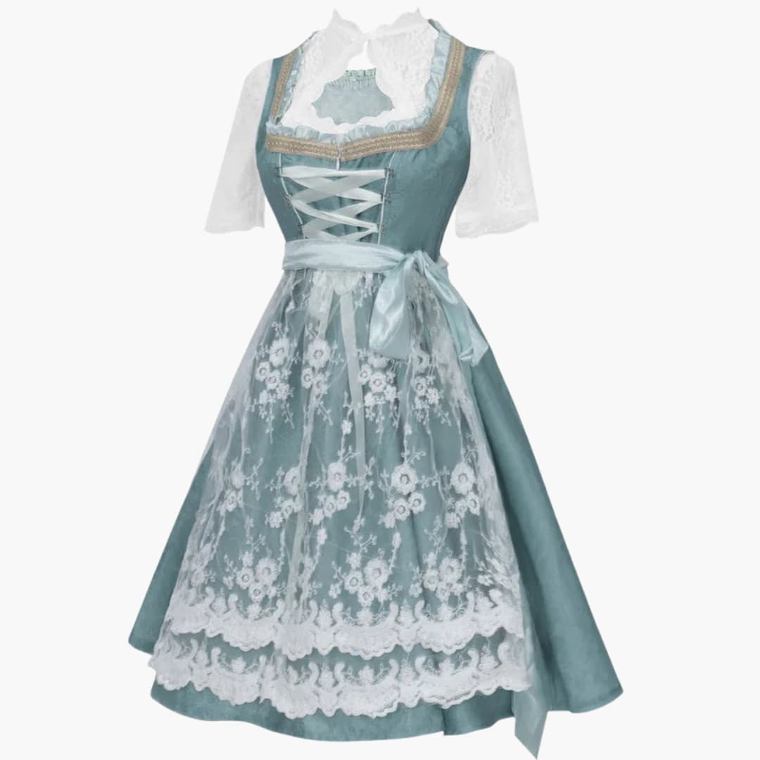 Dirndl Dress for Women | Lace-Up Detail, Knee-Length | Elegant 1