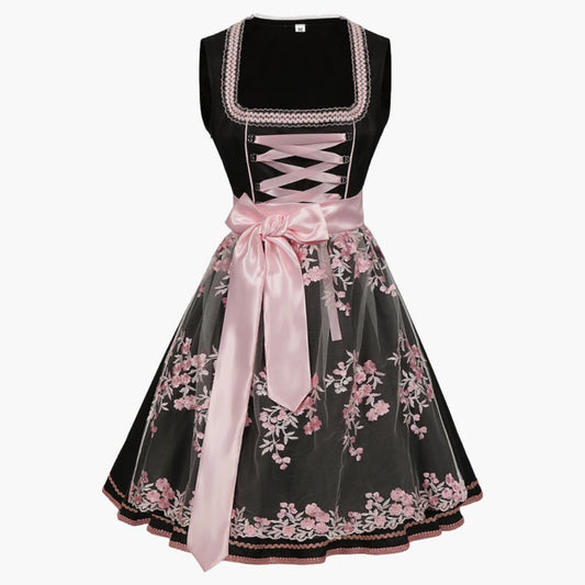 Dirndl Dress for Women | Sleeveless Floral Embroidery | Oktoberfest Outfit | Festive 0