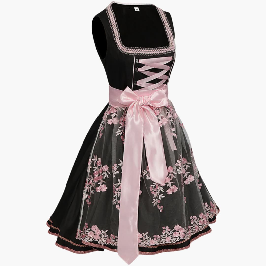 Dirndl Dress for Women | Sleeveless Floral Embroidery | Oktoberfest Outfit | Festive 1