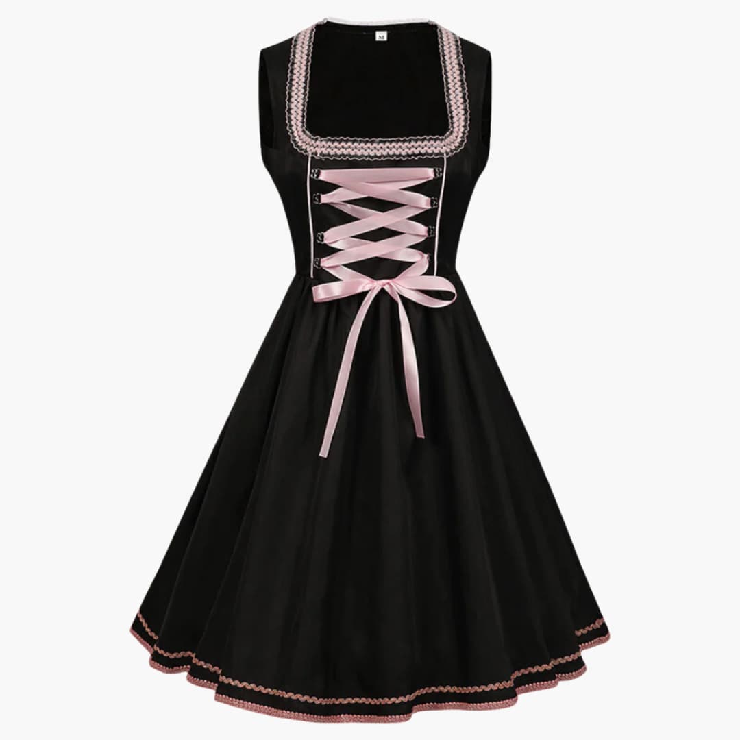 Dirndl Dress for Women | Sleeveless Floral Embroidery | Oktoberfest Outfit | Festive 2