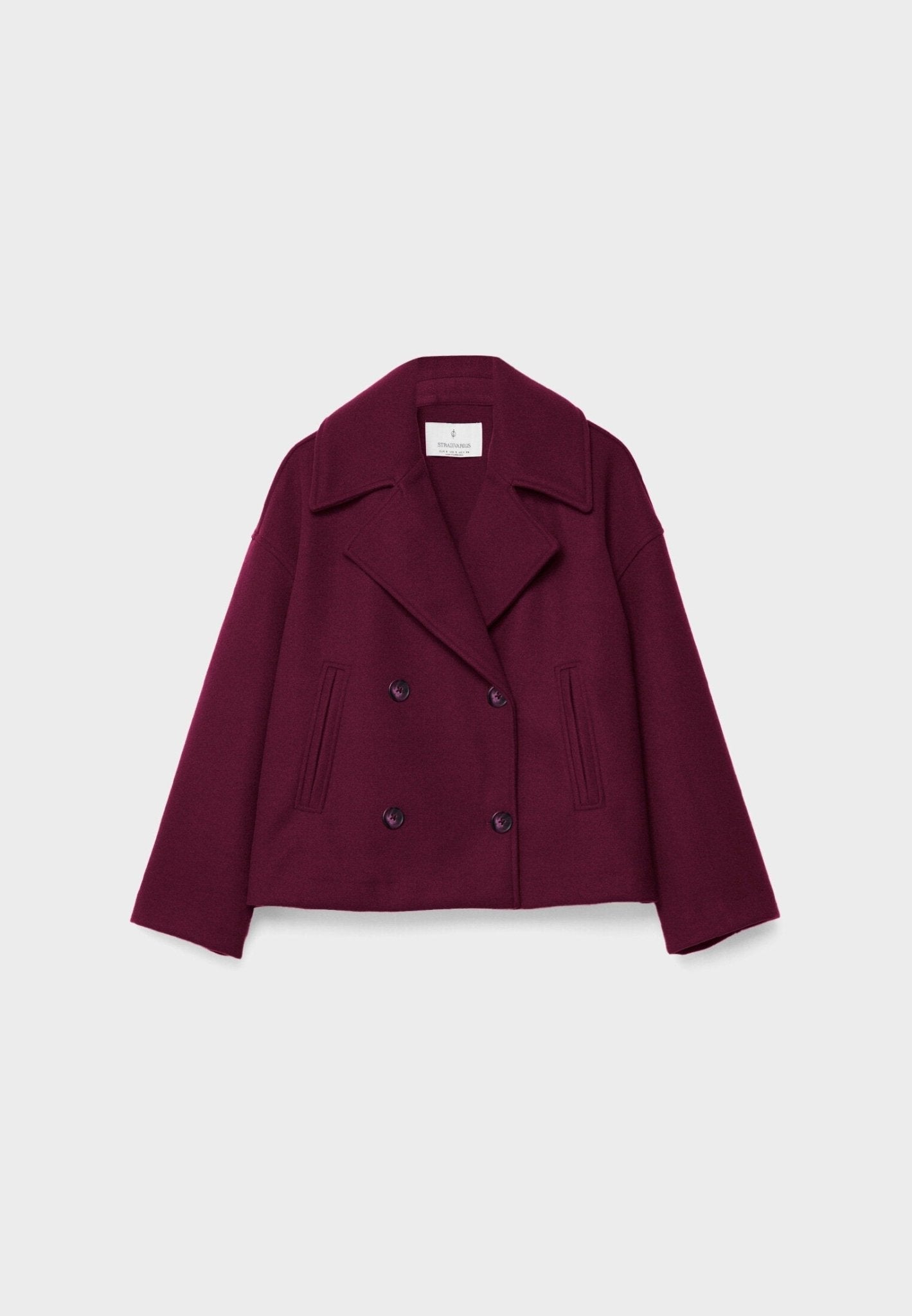 Double-Breasted Jacket for Women | Cropped Cut | Red