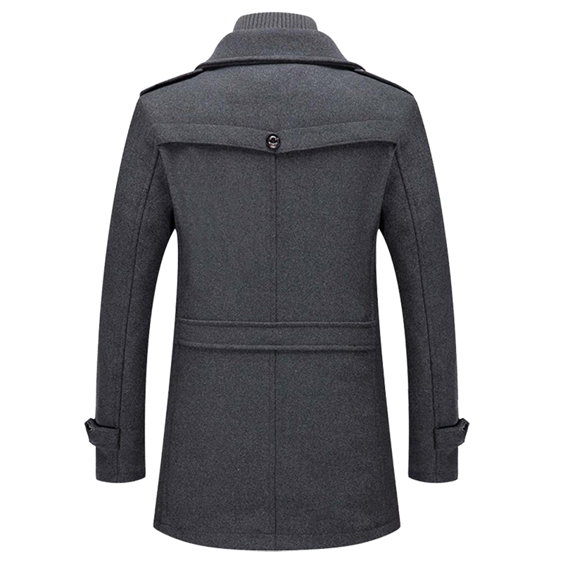 Double Closure Coat for Men | Regular Fit | Gray1