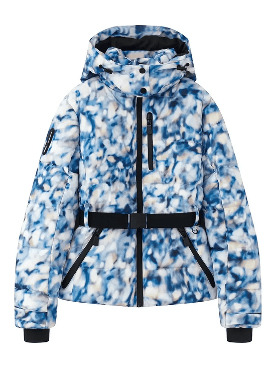 Down Jacket For Women | Hooded, Belted | Winter | Blue