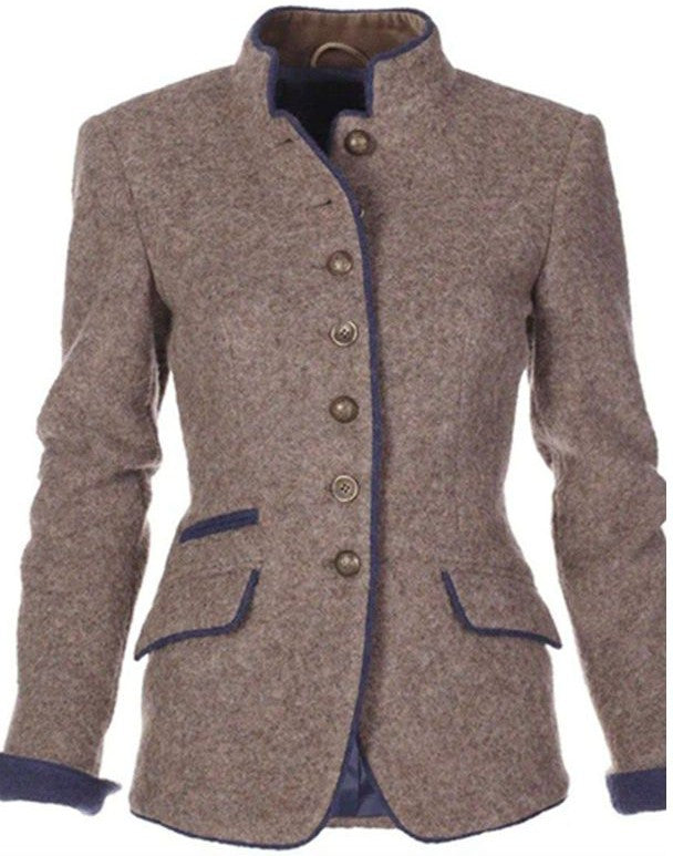 Elegant Jacket for Women | Long Sleeve | Brown1