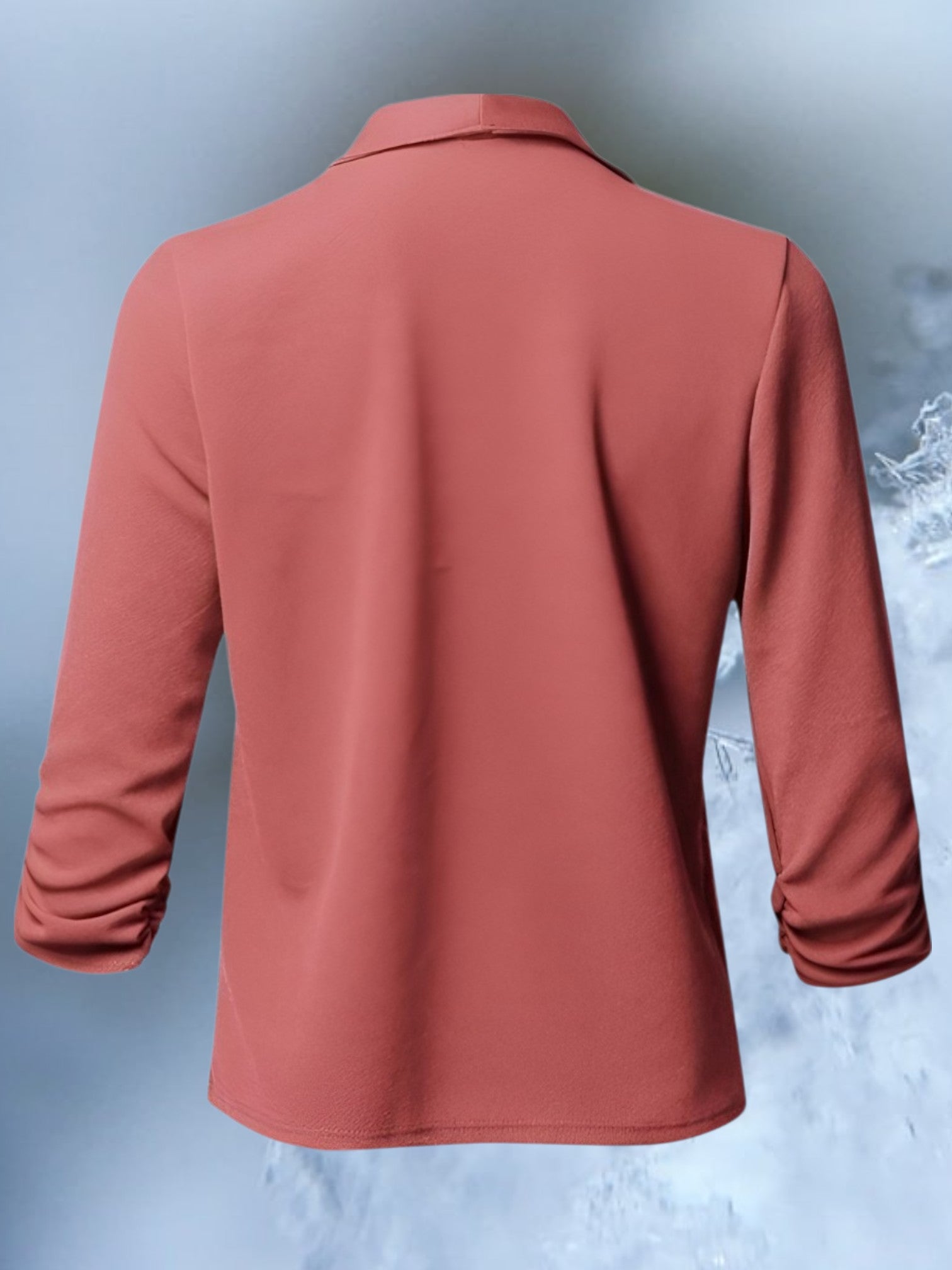 Elegant Slim Fit Blazer for Women with Long Sleeves and Curvy Design | Pink 2