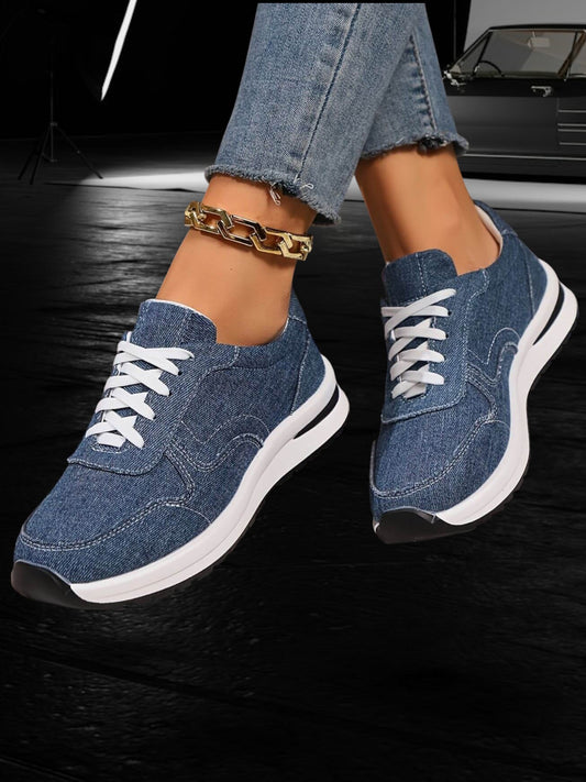 Estrid | Women's Comfortable Orthopedic Shoes with Thick Sole for All-Day Support | Blue