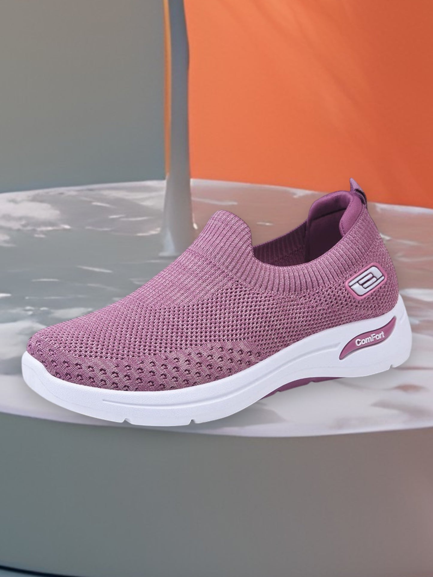 Famke | Orthopedic Cushion Sneakers with Arch Support and Breathable Mesh for Comfortable Fit | Purple