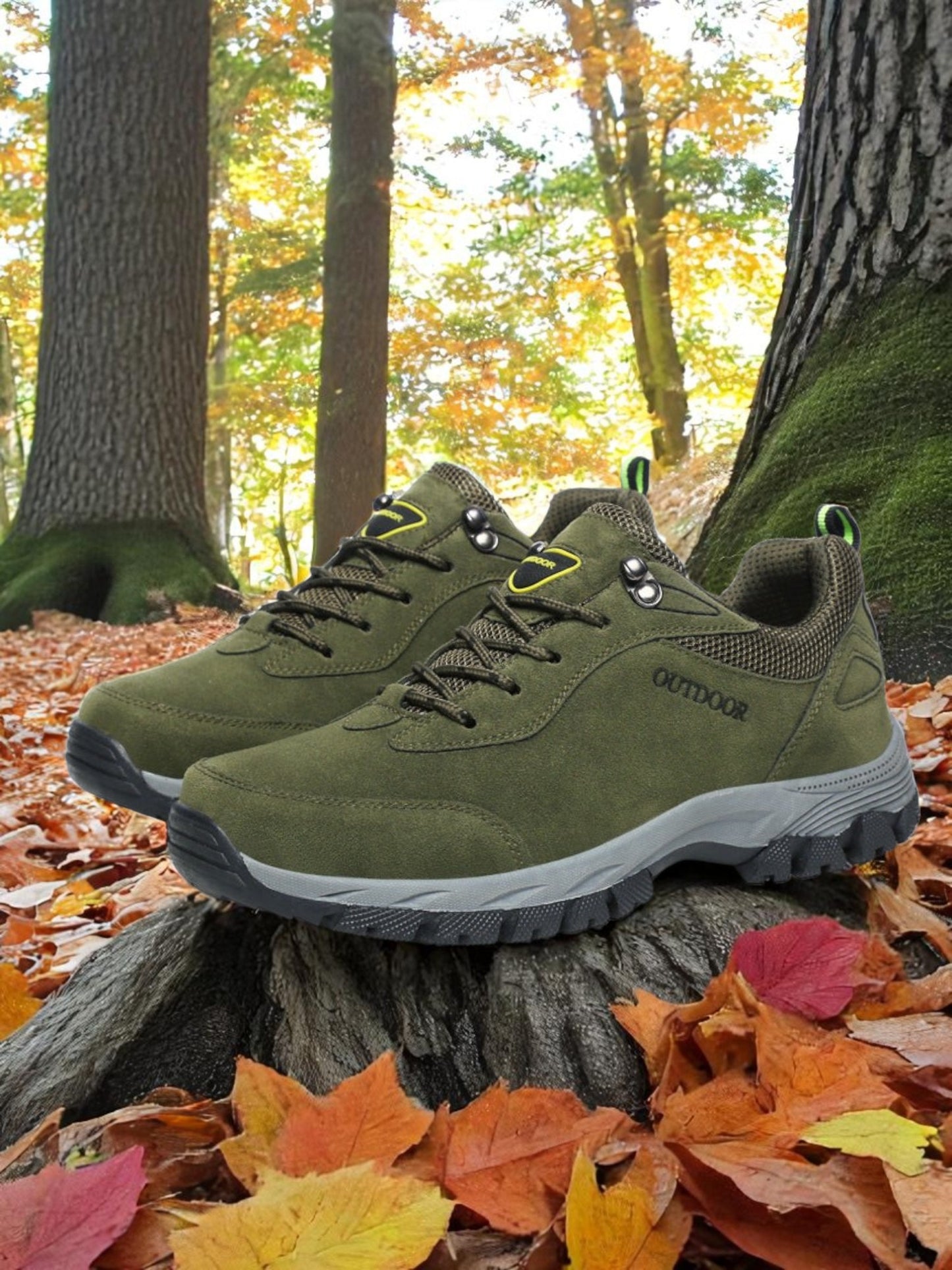 Fedde | Ergonomic Orthopedic Hiking Shoes for Men with Anti-Slip Sole and Breathable Design | Green