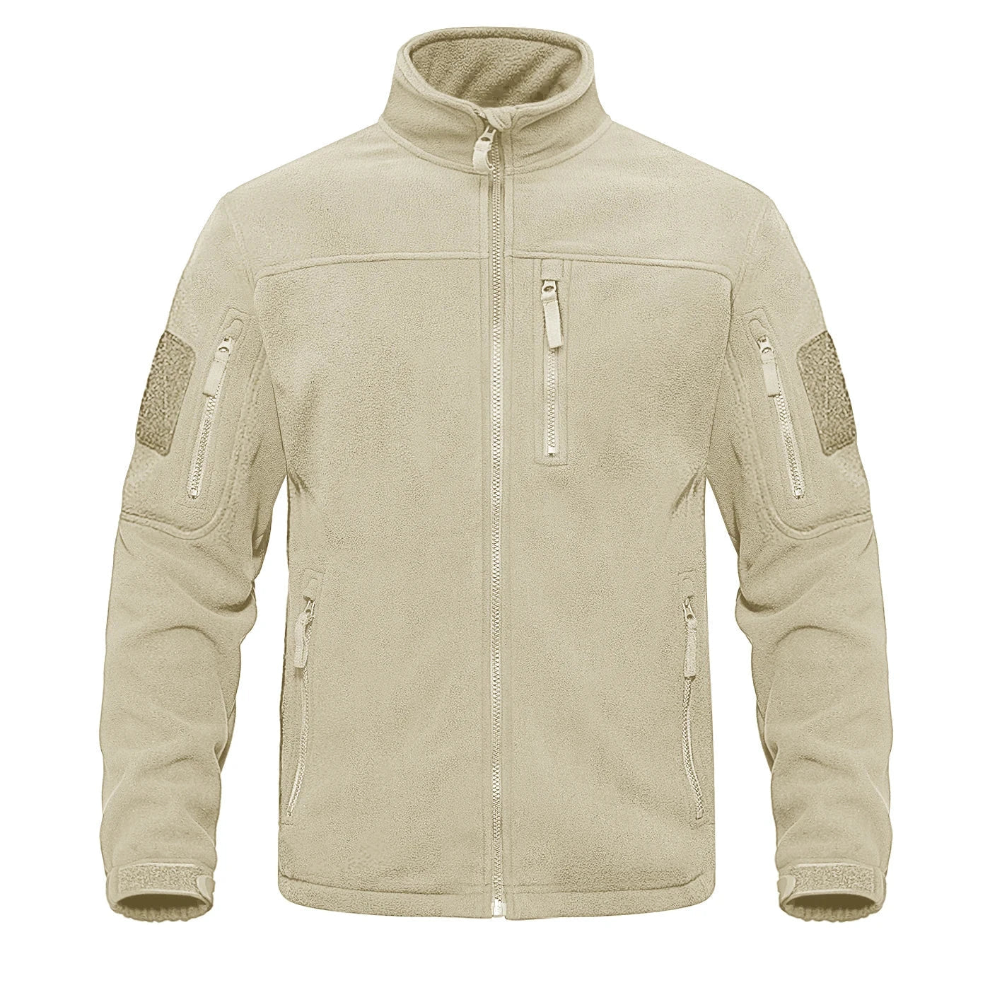 Fleece Jacket For Men | Thermal, High-Collared | Regular Fit | Beige