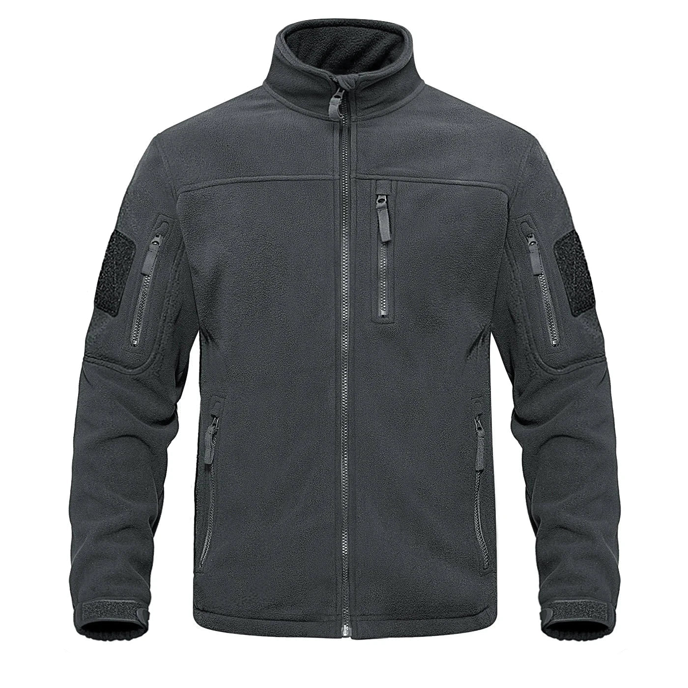Fleece Jacket For Men | Thermal, High-Collared | Regular Fit | Dark Gray