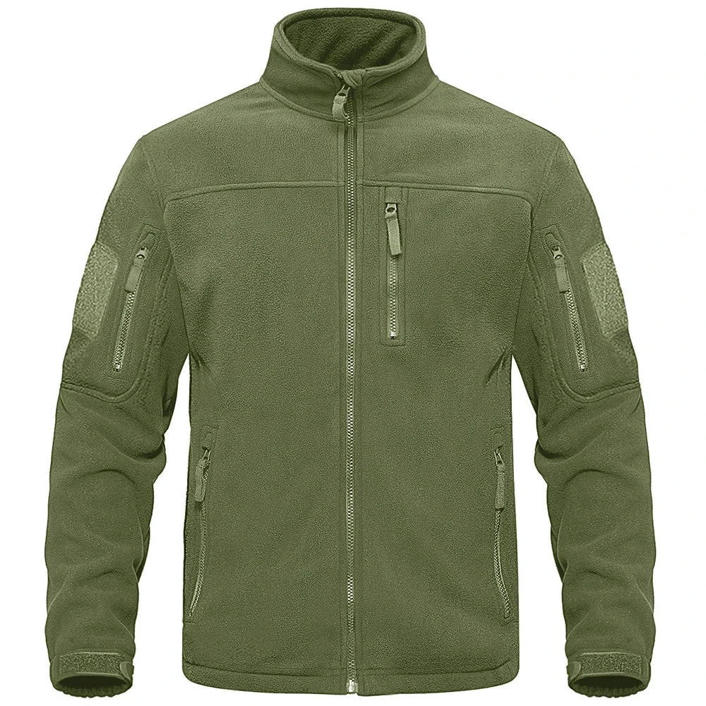 Fleece Jacket For Men | Thermal, High-Collared | Regular Fit | Green