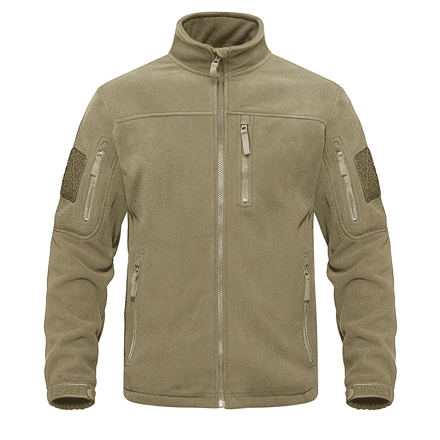 Fleece Jacket For Men | Thermal, High-Collared | Regular Fit | Khaki