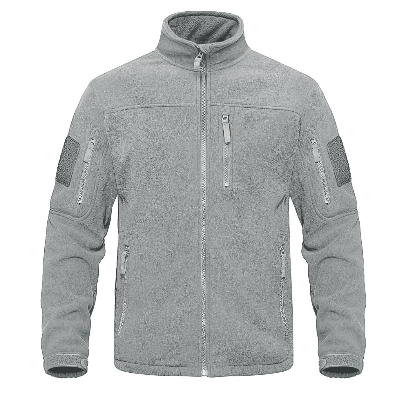 Fleece Jacket For Men | Thermal, High-Collared | Regular Fit | Light Gray