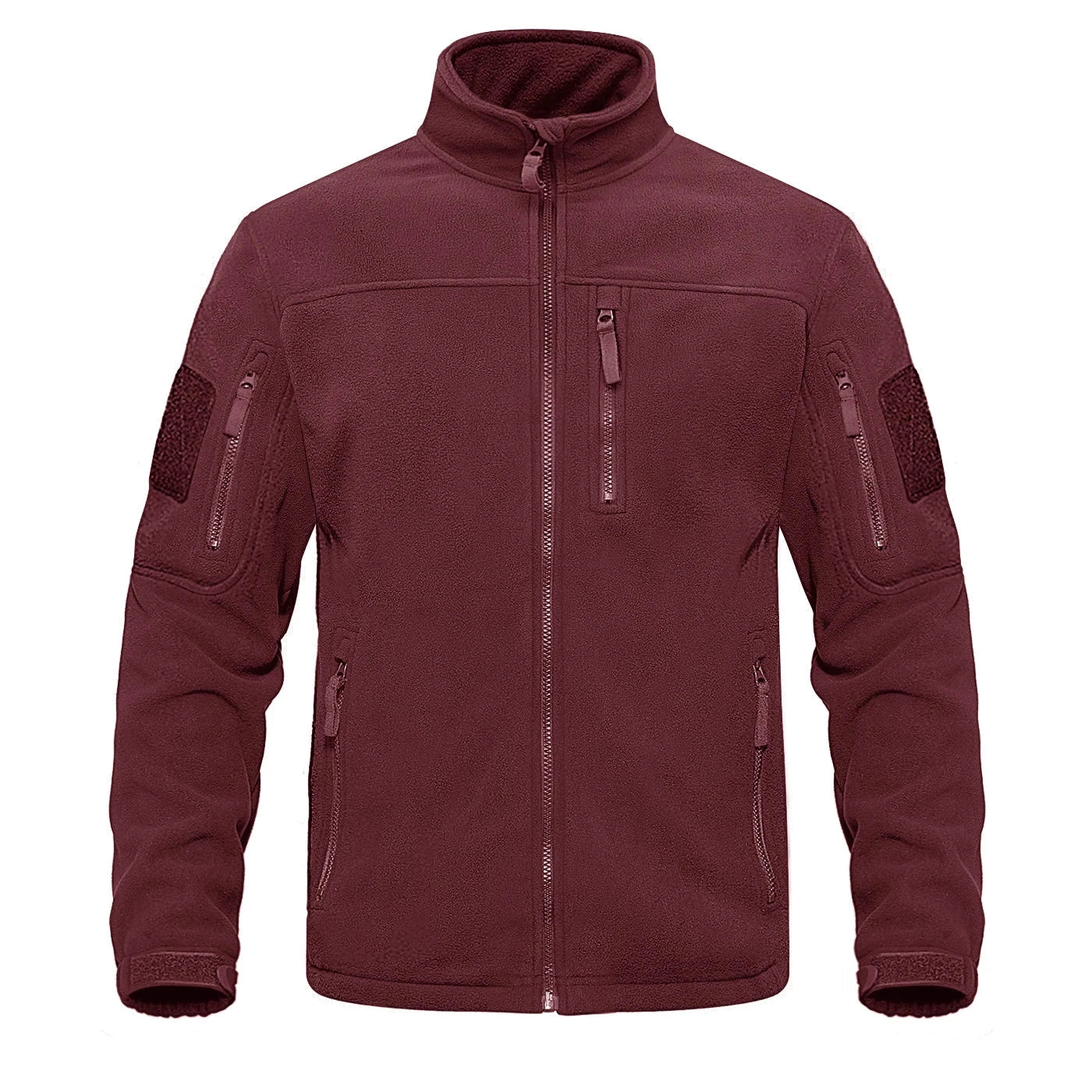Fleece Jacket For Men | Thermal, High-Collared | Regular Fit | wine Red