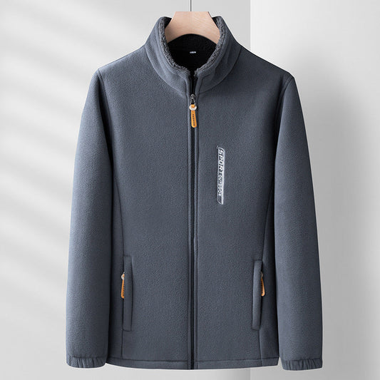 Fleece Jacket for Men, Double-Sided | Winter | Gray