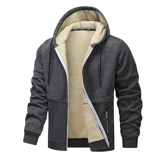 Fleece Jacket for Men | Loose Fit, Casual Style | Winter | Dark gray